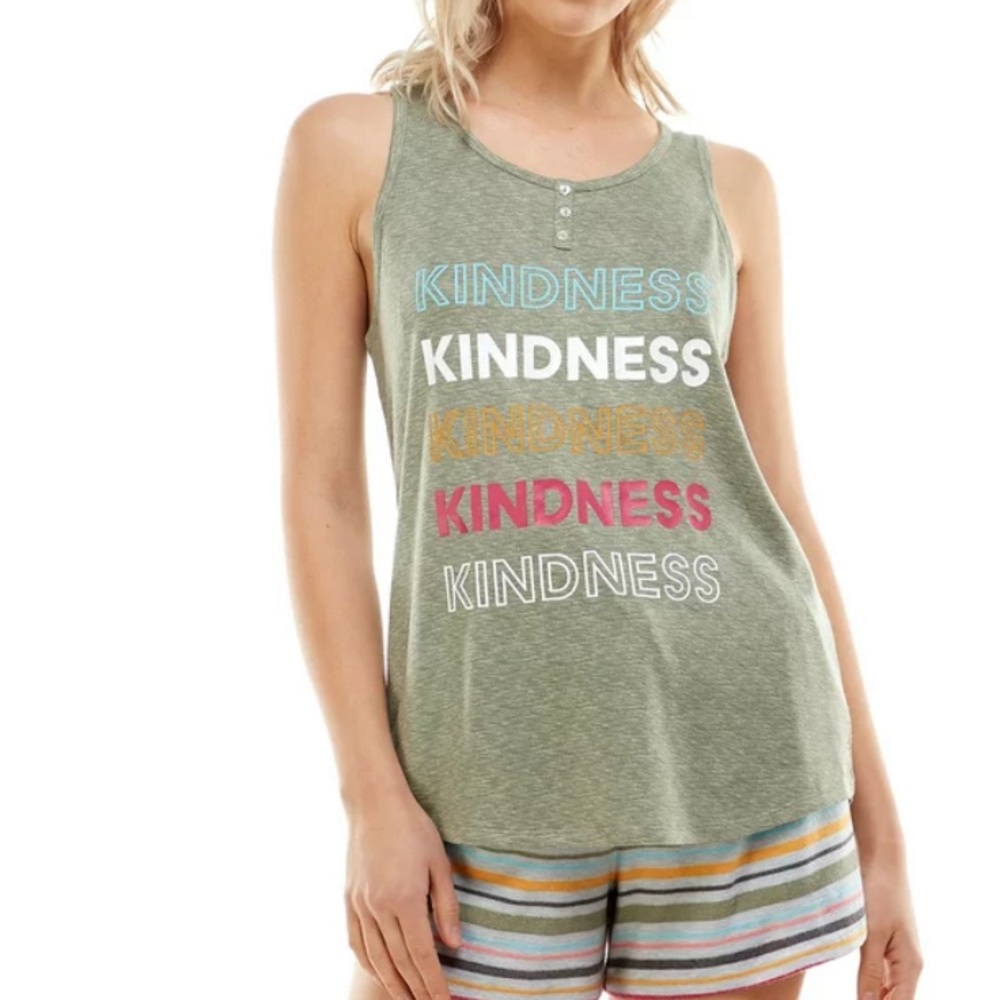 Womens Secret Treasures “Kindness” Wild Sage Sleeveless Top Size Medium